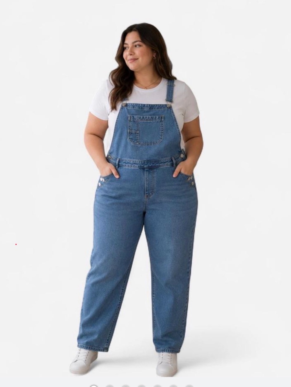 Forever 21+ Denim Overalls Bibbies Straight Leg